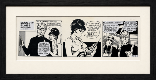 Original innrammet Modesty Blaise-stripe